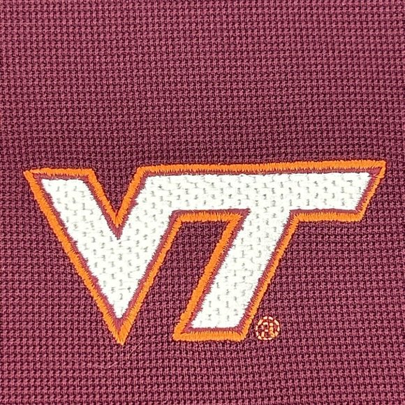 Virginia Tech Hokies‎ Shirt Men's XL Maroon Nike Team Short Sleeve Polo FitDry - Picture 2 of 11